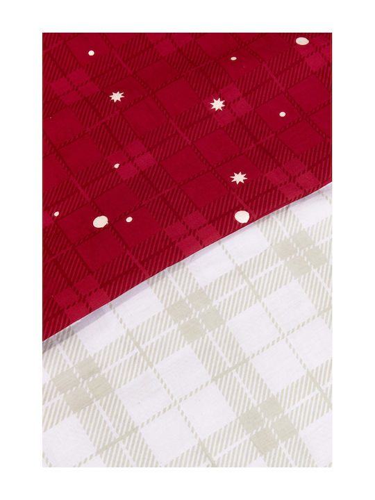 Nima Duvet Cover Set Cotton Queen with 2 Pillowcases 220x240 Everlove Red-beige