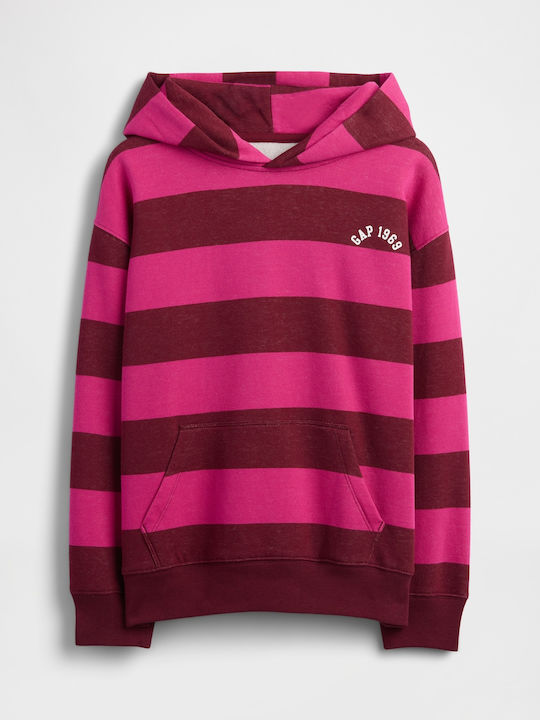 Kids Sweatshirt with Hood and Pockets Bright Fuchsia