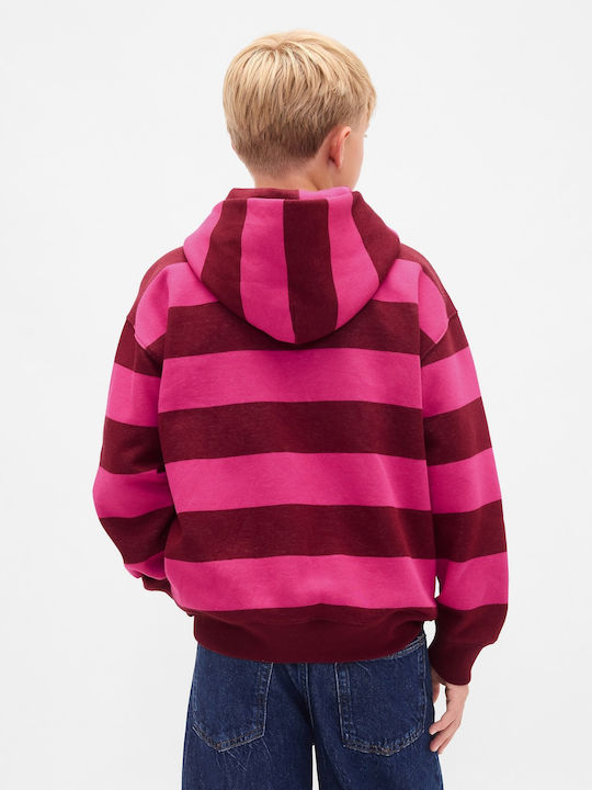 Kids Sweatshirt with Hood and Pockets Bright Fuchsia