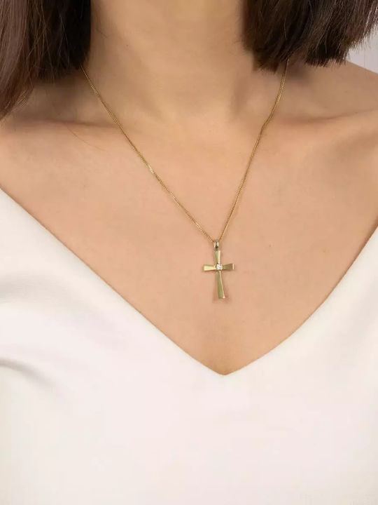 Gold Cross 14K Double Sided
