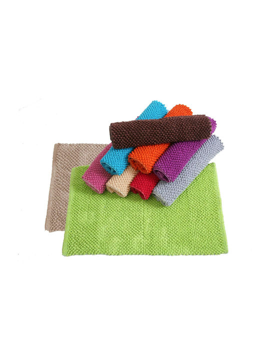 Viopros Badematte Baumwolle Rechteckig Pom-Pom 643210 Beige 50x80cm