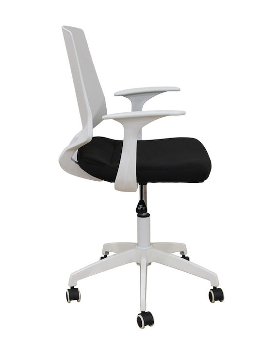 Zita Plus A1150-W Καρέκλα Γραφείου με Μπράτσα Λευκό / Μαύρο
