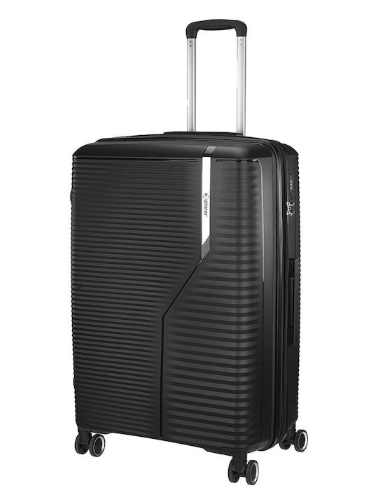 Σετ Βαλίτσες Xplorer 172 Μαύρο 3τμχ Πολυπροπυλένιο Tsa & Επέκταση Μαύρο