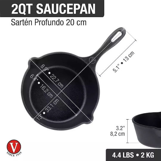 Victoria Pan aus Gusseisen mit Emaillebeschichtung 20cm