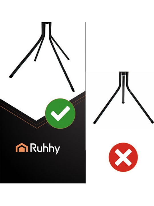 Ruhhy Metallic Coat Rack Black 42x42x175cm