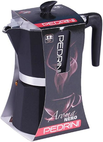 Pedrini Pedrini Espresso Pot 6 Cups Gray