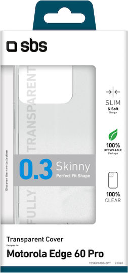 SBS Umschlag Rückseite Silikon Transparent (Motorola Edge 60 Pro)
