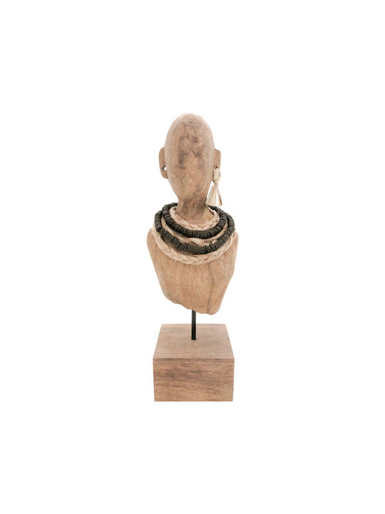 Inart Decorative Bust made of Wood Ebia 17x12.5x44cm 1pcs