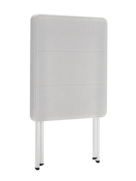 Tisch Bar für kleine Außenbereiche Zusammenklappbar Weiß 68.6x68.6cm