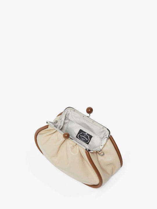 Leder Damentasche Umhängetasche Beige