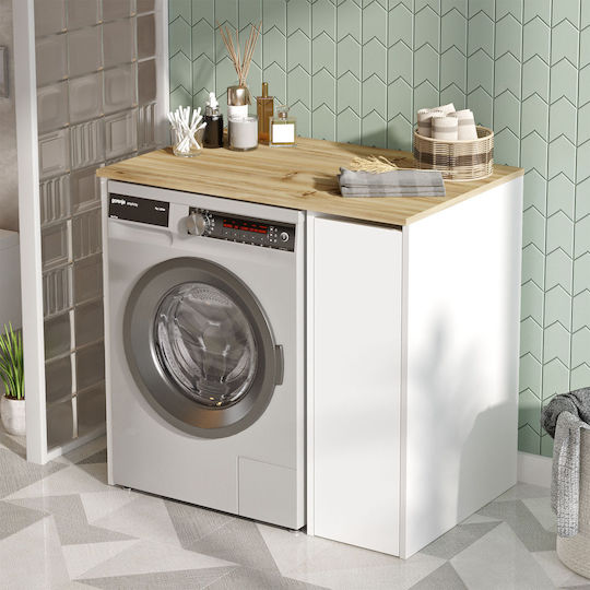 Hanah Home Баня Кабинет за пералня Ширина93.5xДължина60xВисочина88.3см Бял