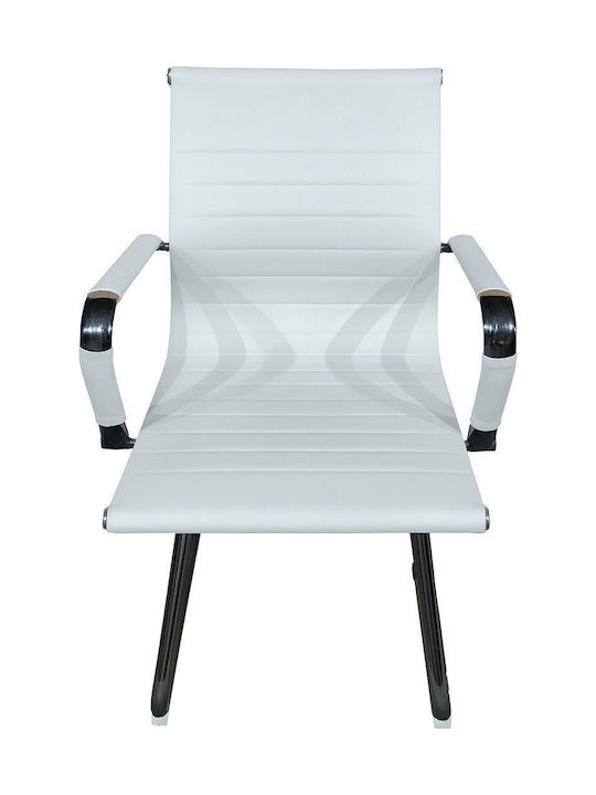 Chair Visitor Cygon Reception in White Color 49x60x108cm 1pcs