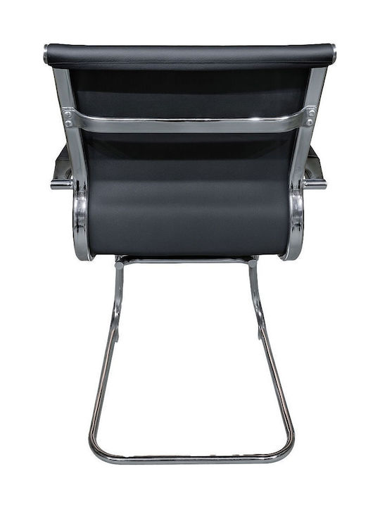 Chair Visitor Cygon in Black Color 49x60x108cm 1pcs