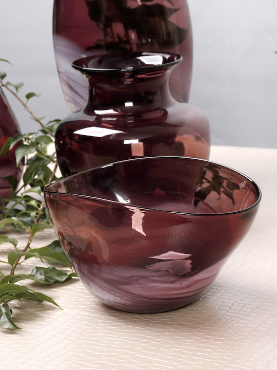 HFA Decorative Bowl Purple 21.5x15x12cm