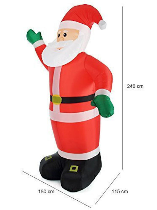 Bakaji Inflatable Giant Santa Claus 250 cm LED Lights Christmas Outdoor Decorations 02816098