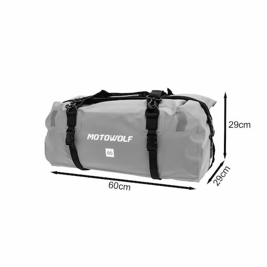 Motowolf MDL0717 Waterproof Motorcycle Tail Bag 66L Gray