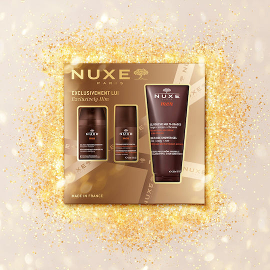 Nuxe Exclusively Him Skin Care Set for Moisturizing, Body Cleaning & Facial Cleaning 3pcs
