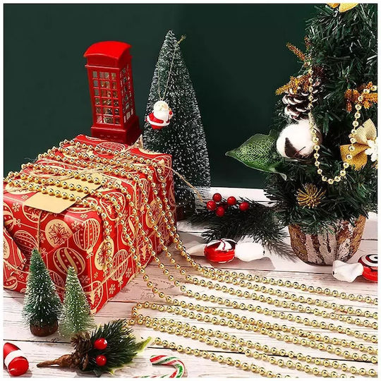 Weihnachtsgirlande Perlen 5m Gold Dekorative Kette