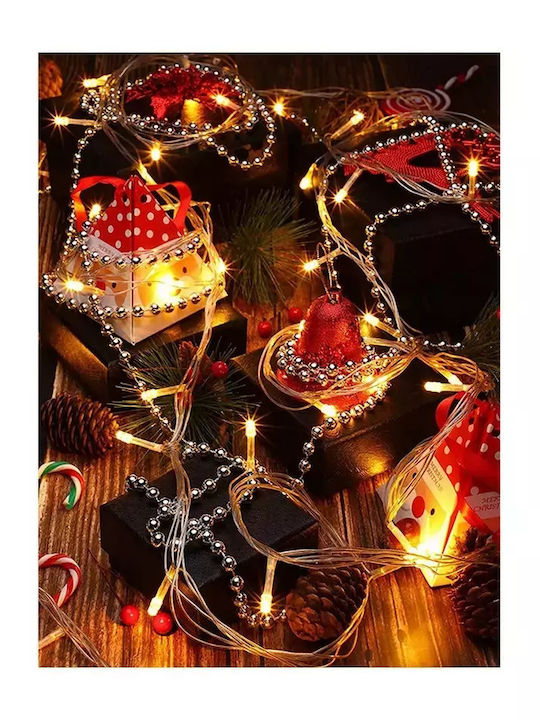 Christmas Garland Beads 5m Silver Decorative Chain