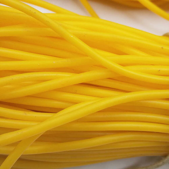 Rubber Laces Yellow 2mm Hole Ø0.8mm 10m 40-04