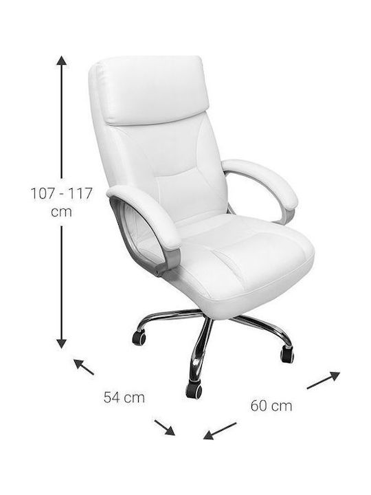 Polihome Cinnabar Καρέκλα Διευθυντική με Μπράτσα Leuko