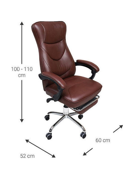 Polihome Celestic Executive Office Chair With Brown Arms