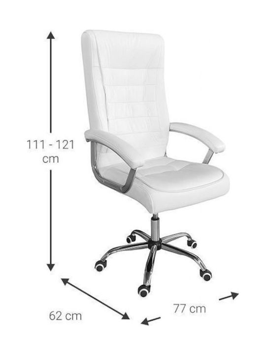 Polihome Viridian Executive Office Chair with White Arms