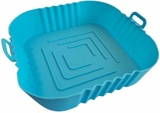Covoraș de Protecție din Silicon Siks pentru Air Fryer Universal pentru Prăjire și Coacere Reutilizabil Pătrat Albastru