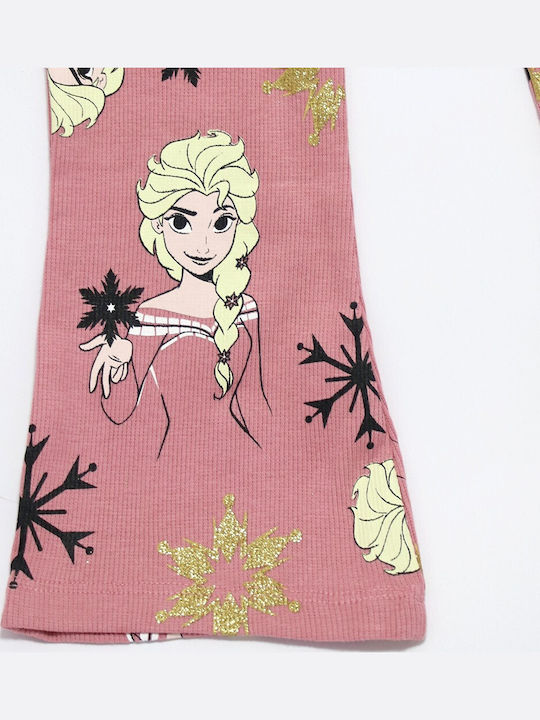 Kinder Leggings Lang Dusty Pink Frozen