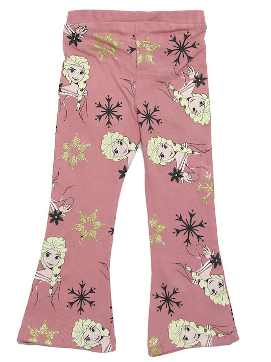 Kinder Leggings Lang Dusty Pink Frozen