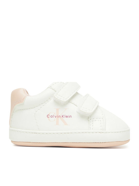 Calvin Klein Βρεφικά Sneakers Αγκαλιάς Λευκά
