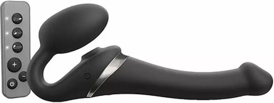 Strap On Me Strapless Strap On με Dildo με Δόνηση σε Μαύρο Χρώμα