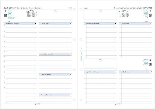 Ημερολογιο Filofax 2026 A4 Αγγλικο Ημερα 1 Σελιδα One Day On A Page Business Multilanguage Λευκο 26-68719
