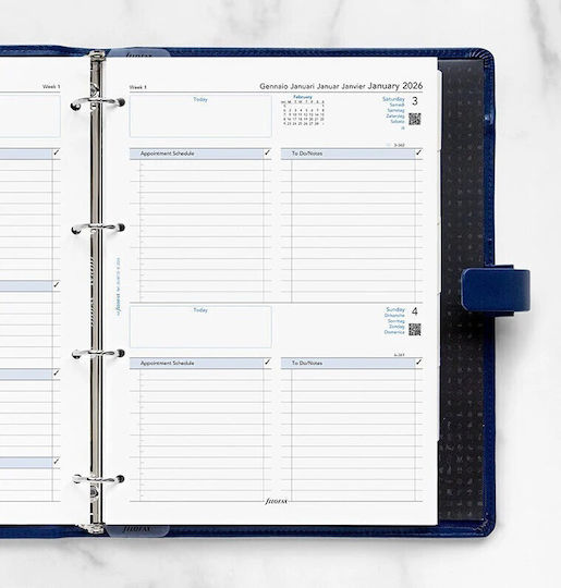 Ημερολογιο Filofax 2026 A4 Αγγλικο Ημερα 1 Σελιδα One Day On A Page Business Multilanguage Λευκο 26-68719