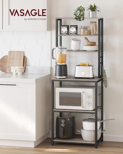 Vasagle Kitchen Rack Metal Gray 40x40x60cm