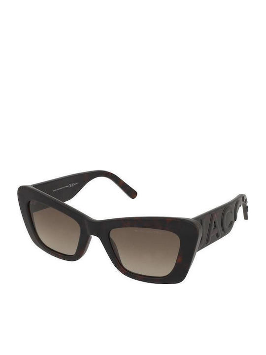 Marc Jacobs Women's Sunglasses with Brown Tartaruga Plastic Frame and Brown Gradient Lens MARC 864/S 086/HA