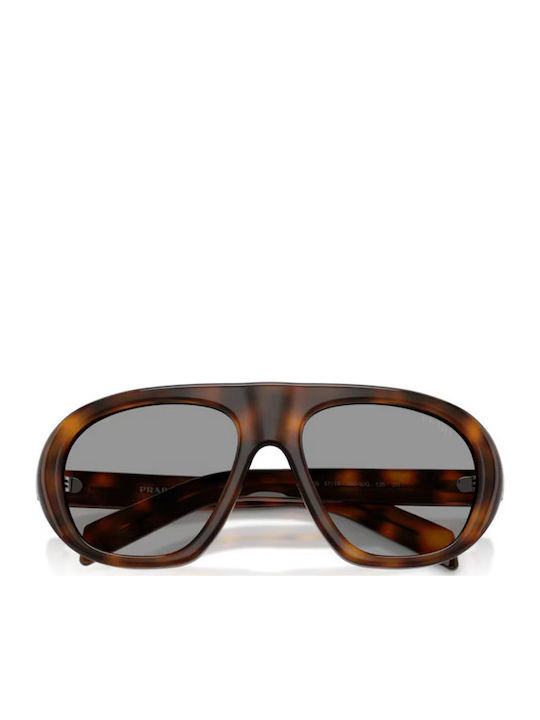 Prada Unisex Sunglasses with Brown Tartaruga Plastic Frame and Gray Lens PRC05S 20D50Q