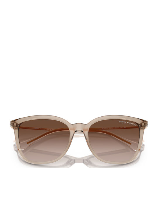 Armani Exchange Women's Sunglasses with Beige Plastic Frame and Brown Gradient Lens AX4151S 836613