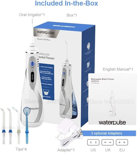 Waterpulse V400 Plus Water Flosser Λευκό