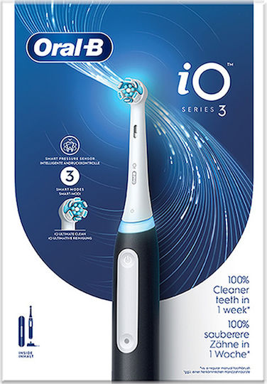 Oral-B iO Series 3 Electric Toothbrush with Pressure Sensor and Travel Case Black