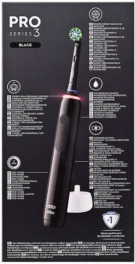 Oral-B Pro 3 3000 Electric Toothbrush with Timer and Pressure Sensor Black Edition