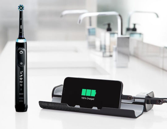 Oral-B Genius 10000N Elektrische Zahnbürste mit Timer, Drucksensor und Reisetasche Schwarz