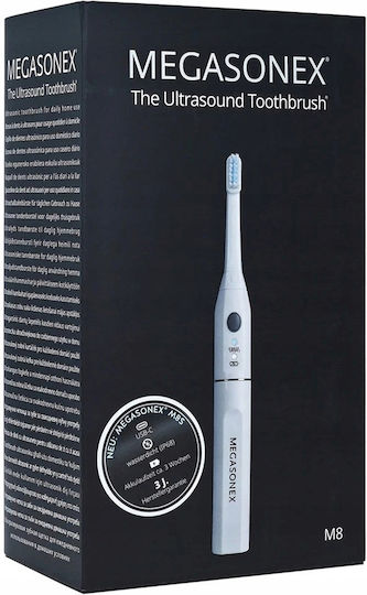 Megasonex Megasonex The Ultrasound Toothbrush Electric Toothbrush with Timer and Pressure Sensor White