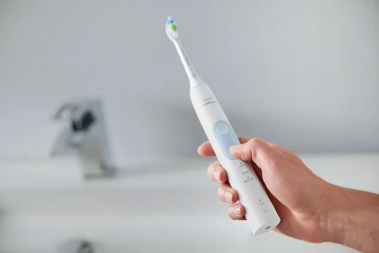 Philips Sonicare ProtectiveClean 5100 Elektrische Zahnbürste mit Timer, Drucksensor und Reisetasche Weiß