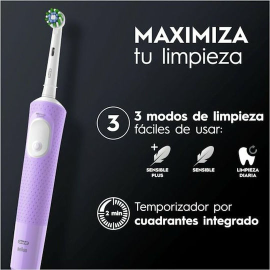 Oral-B Vitality Pro Protect X Clean Elektrische Zahnbürste mit Timer Lilac Violet