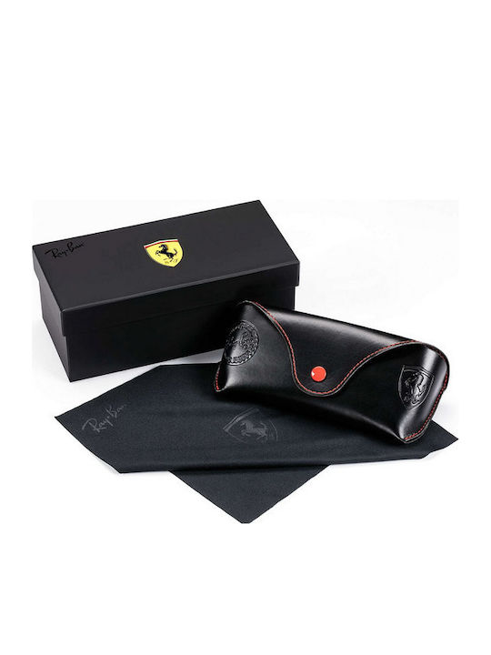 Ferrari Γυαλιά Ηλίου Μαύρα με Κοκκάλινο Σκελετό