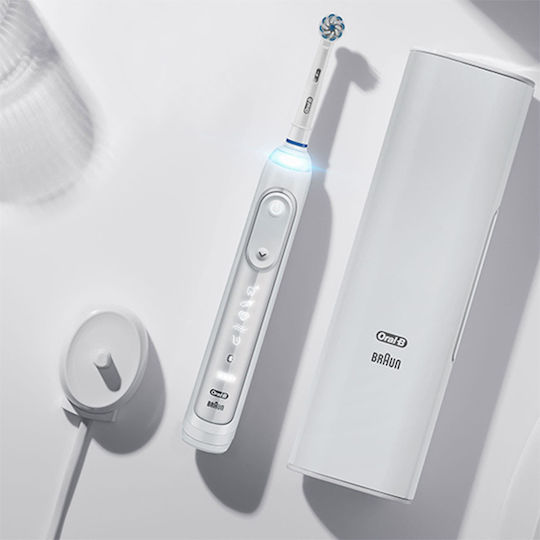 Oral-B Genius X 20000N Electric Toothbrush with Pressure Sensor and Travel Case White
