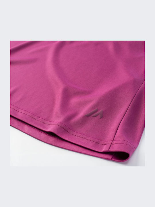Women's Athletic T-shirt Fast Drying with Sheer Purple