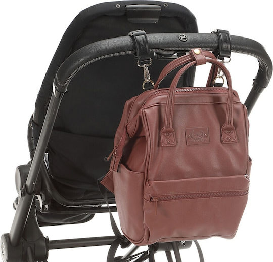 La Millou Diaper Bag Dolce Vita Burgundy 35x28x20cm.
