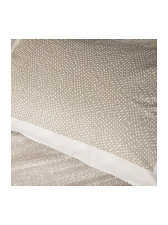 Nima Duvet Cover Set Flannel Single with Pillowcase 160x240 Venity Beige
